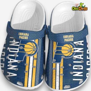 Indiana Pacers Clogs - Comfortable Crocs for Men & Women - Basketball Team Footwear - Image 1