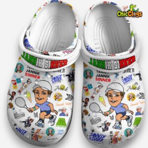 Jannik Sinner Design Printed Pattern Clogs - Stylish and Unique Crocs - Image 2