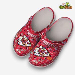 Kansas City Chiefs Christmas Crocs - NFL Design Footwear for Fans - Image 2