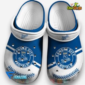 Kansas City Royals Classic Blue White Sport Crocs with Team Design - Image 1