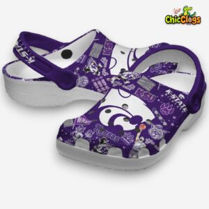 Kansas State Wildcats Printed Pattern Crocs Clogs - NCAA Design Footwear - Image 1