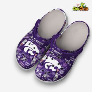 Kansas State Wildcats Printed Pattern Crocs Clogs - NCAA Design Footwear - Image 2