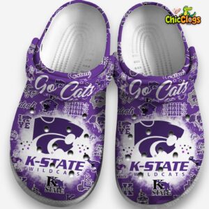 Kansas State Wildcats Printed Pattern Crocs Clogs - NCAA Design Footwear - Image 3