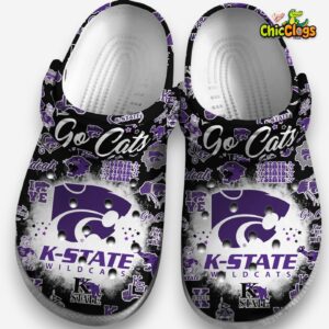 Kansas State Wildcats Printed Pattern Crocs Clogs - NCAA Design Footwear - Image 4
