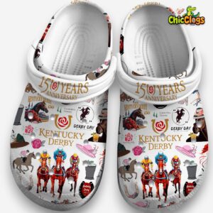 Kentucky Derby 15th Anniversary Printed Pattern Crocs Clogs - Celebrate in Style! - Image 4
