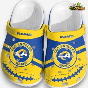 LA Rams Football Clogs - Comfortable Unisex Crocs with Team Design - Image 1