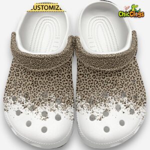 Leopard Pattern Native American Classic Crocs For Men, Women, Kids - Image 1
