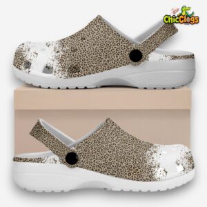 Leopard Pattern Native American Classic Crocs For Men, Women, Kids - Image 2