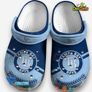 Light Blue Tampa Bay Rays Classic Crocs - MLB Printed Design Footwear - Image 1
