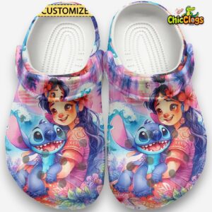 Lilo And Stitch Cartoon Classic Crocs For Men, Women, Kids - Image 1