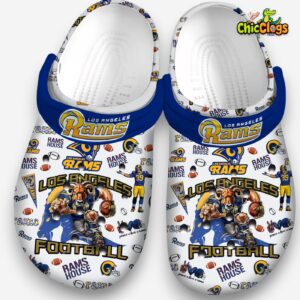 Los Angeles Rams Printed Pattern Crocs Clogs - NFL Fan Footwear - Image 3