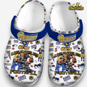 Los Angeles Rams Printed Pattern Crocs Clogs - NFL Fan Footwear - Image 4
