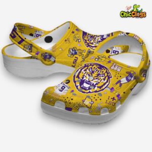 LSU Tigers NCAA Sport Classic Crocs For Men, Women, Kids - Image 3