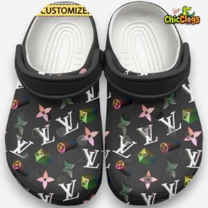 LV Print Artwork Classic Crocs For Men, Women, Kids - Image 2