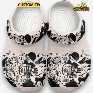 Men of Faith SVG Quotes Classic Crocs For Men, Women, Kids - Image 1