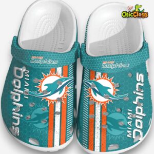 Miami Dolphins Clogs - Comfortable NFL Shoes for Men & Women - Footwear Merch - Image 1