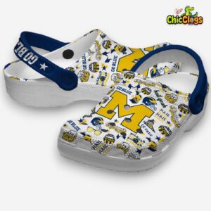 Michigan Wolverines NCAA Sport Classic Crocs For Men, Women, Kids - Image 1