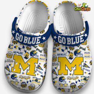 Michigan Wolverines NCAA Sport Classic Crocs For Men, Women, Kids - Image 3