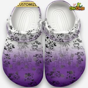 Mickey And Minnie Disney Cartoon Classic Crocs For Men, Women, Kids - Image 1