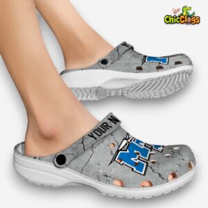 Middle Tennessee Blue Raiders NCAA Sport Classic Crocs For Men, Women, Kids - Image 1