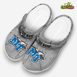 Middle Tennessee Blue Raiders NCAA Sport Classic Crocs For Men, Women, Kids - Image 3