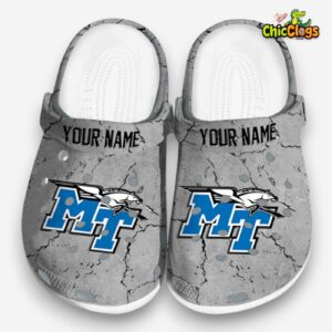 Middle Tennessee Blue Raiders NCAA Sport Classic Crocs For Men, Women, Kids - Image 4