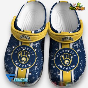 Milwaukee Brewers Classic Crocs with Team Logo Design - MLB Footwear - Image 1