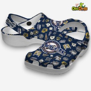 Milwaukee Brewers Printed Pattern Crocs Clogs - Stylish Fan Footwear - Image 2
