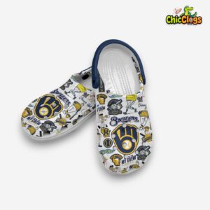 Milwaukee Brewers Printed Pattern Crocs Clogs - Stylish Fan Footwear - Image 6