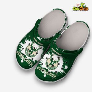 Milwaukee Bucks Printed Pattern Clogs - NBA Themed Crocs - Image 2