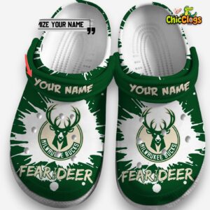 Milwaukee Bucks Printed Pattern Clogs - NBA Themed Crocs - Image 3