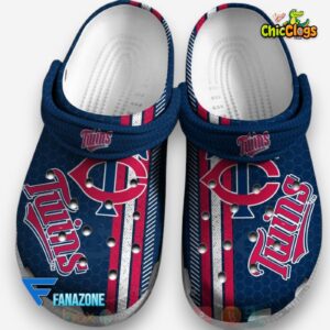 Minnesota Twins Classic Crocs - Blue & Red MLB Logo Design - Image 1