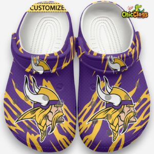 Minnesota Vikings NFL Sport Classic Crocs For Men, Women, Kids - Image 1