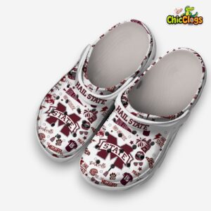 Mississippi State Bulldogs Printed Pattern Crocs Clogs - NCAA Design - Image 2