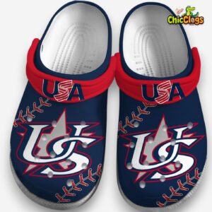 MLB Printed Pattern Crocs Clogs - United States National Team Design - Image 2