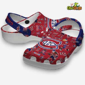 Montreal Canadiens Printed Pattern Crocs Clogs - Unique NHL Design Footwear - Image 1