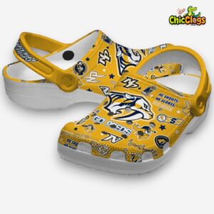Nashville Predators NHL Printed Design Crocs Clogs - Stylish Comfort for Fans - Image 2