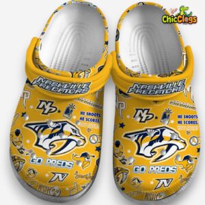 Nashville Predators NHL Printed Design Crocs Clogs - Stylish Comfort for Fans - Image 3