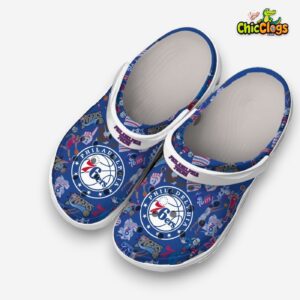 NBA 76ers Printed Design Crocs Clogs - Elvis Presley Inspired Pattern - Image 1
