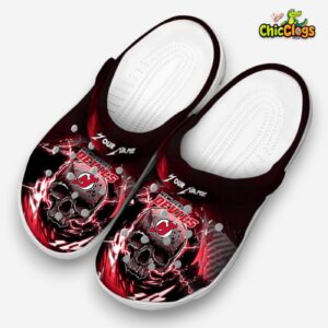 New Jersey Devils NHL Sport Classic Crocs For Men, Women, Kids - Image 3