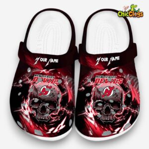 New Jersey Devils NHL Sport Classic Crocs For Men, Women, Kids - Image 4