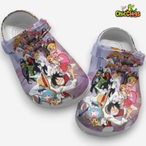 New One Piece Characters Print Crocs Clogs - Image 2