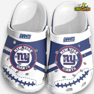 New York Giants Football Crocs Clogs - Comfortable Unisex Footwear - NFL Team Design - Image 1