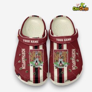 Northampton Town F.C. Printed Pattern Crocs - League One Football Clogs - Image 2