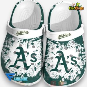Oakland Athletics Classic Crocs with MLB Printed Design - Sporty & Stylish Footwear - Image 1
