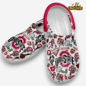 Ohio State Buckeyes Printed Pattern Crocs Clogs - Stylish NCAA Design Footwear - Image 6