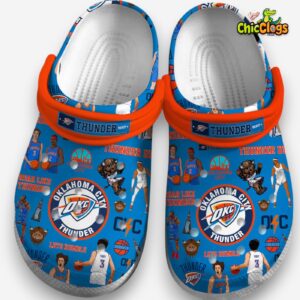 Oklahoma City Thunder Design Crocs Shoes - Classic NBA Team Footwear - Image 1