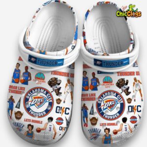Oklahoma City Thunder Design Crocs Shoes - Classic NBA Team Footwear - Image 2