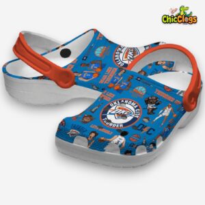 Oklahoma City Thunder Design Crocs Shoes - Classic NBA Team Footwear - Image 4