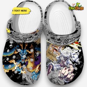 One Piece Gear5 Dragon Custom Name Crocs Shoes - Image 2